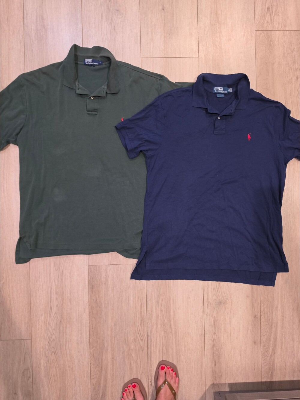 Polo Ralph Lauren Men's XL  Polo Shirts Navy Green Lot of 2